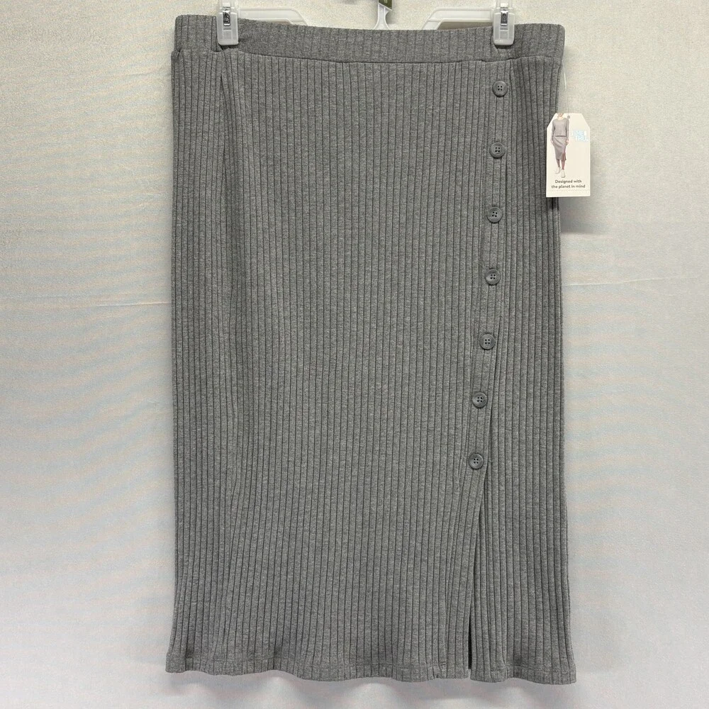 Time and Tru Women's Ribbed Knit Midi Skirt XL (16-18) NWT – Set of 3 Colors - Picture 12 of 13